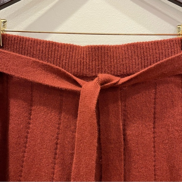 Aventura Womens Cable Knit Wool Angora Blend A-Line Skirt Terracotta Medium Mini - Picture 3 of 10